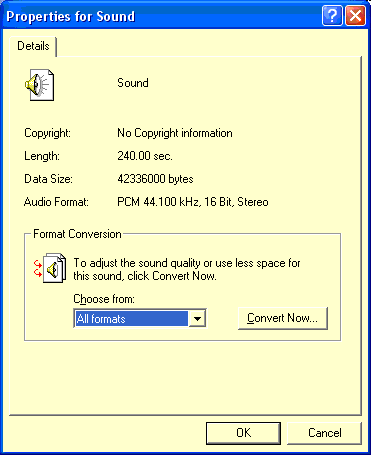 Properties Dialog