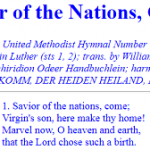 Savior of the Nations, Come